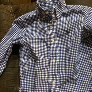 Polo by Ralph Lauren Blue Button Down Shirt Classic Gingham